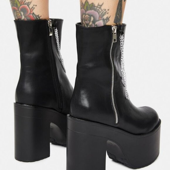 IT'S GOUNG DOWN  Platform Chain Ankle Boots ( BRAND NEW !!!! ) - Picture 2 of 6